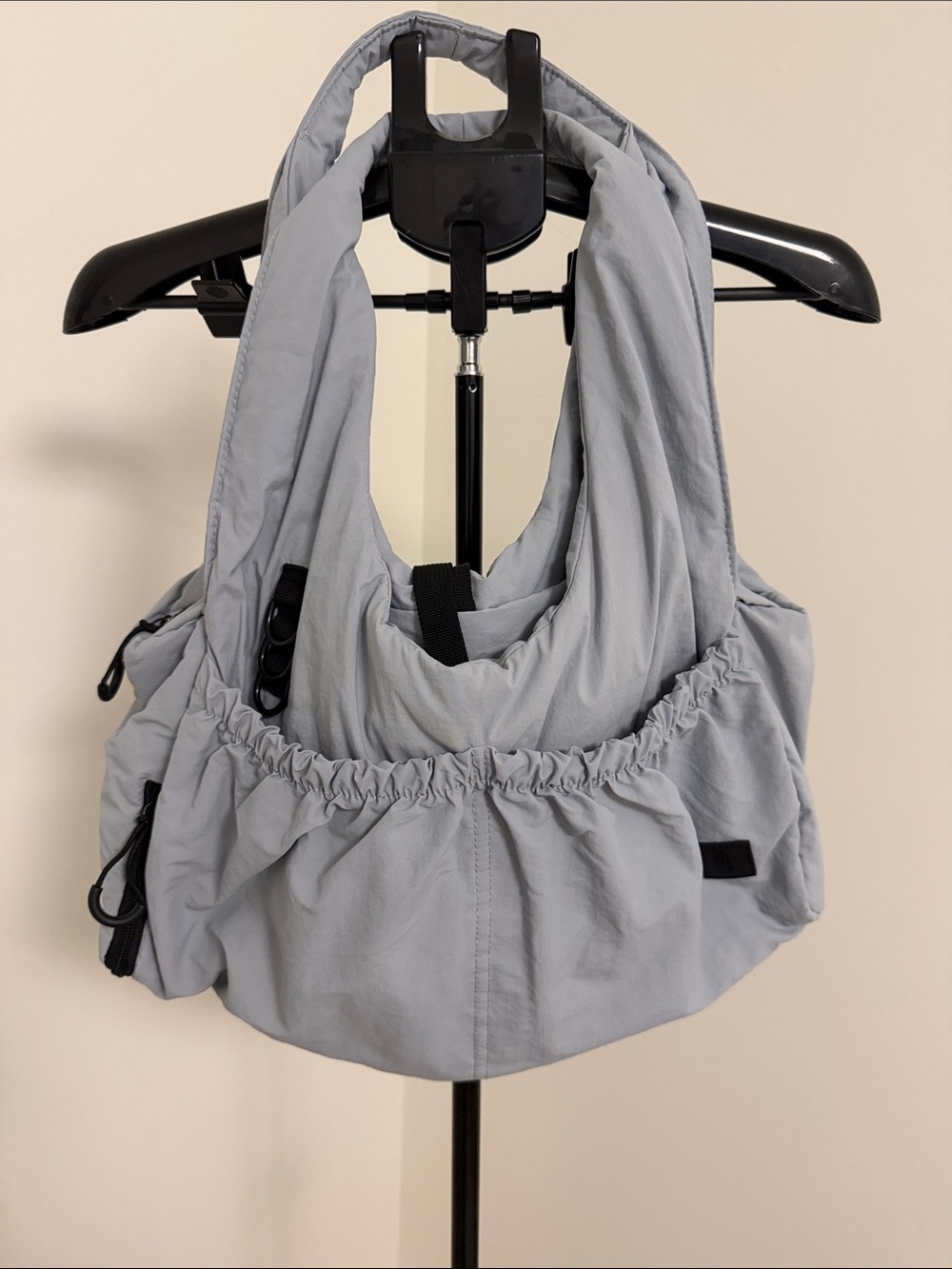 FP Movement by Free People Light Gray Slouchy Shoulder Hobo Bag